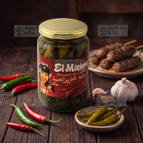 El Miziana Peppers (Hot), 370g Jar