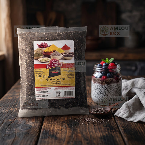 Konouz - Black Chia Seeds (Superfood), 100g