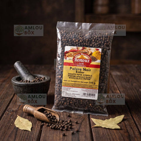 Konouz - Black Pepper (Whole Peppercorns), 200g