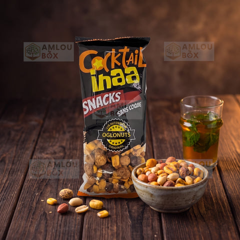 Inaa Snacks - Cocktail Nussmischung Original ohne Schale (Gewürzt), 90g