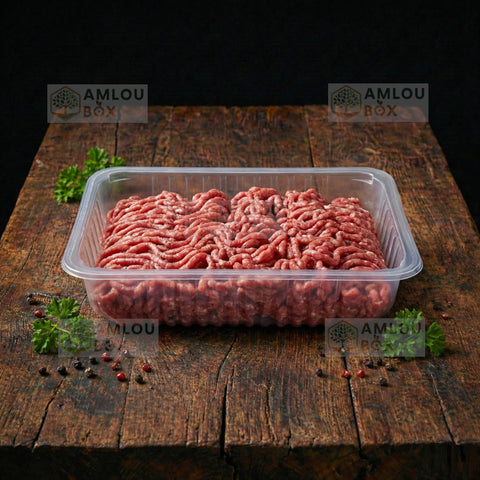 Minced beef from a young bull
