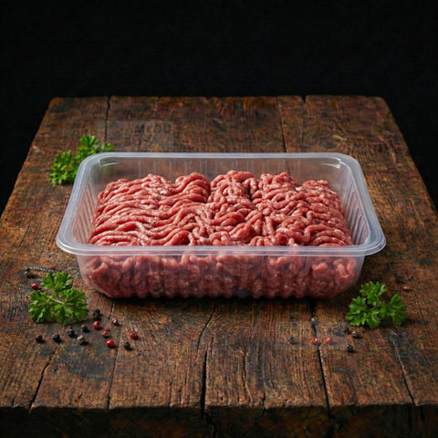 Minced beef from a young bull