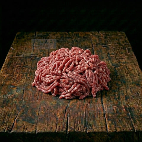 Minced beef from a young bull