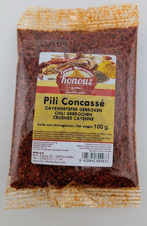 Konouz - Chiliflocken (Pili Pili Geschrotet), 100g